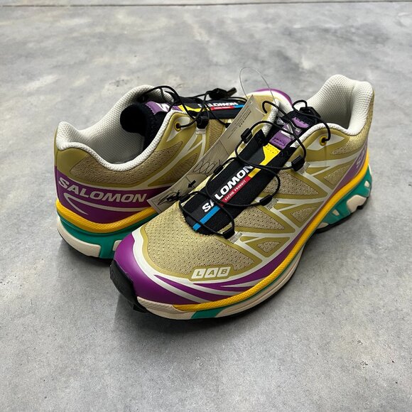 Salomon XT-6 Unisex Antique Gold Transparent Yellow L47886500 - New - Picture 1 of 6